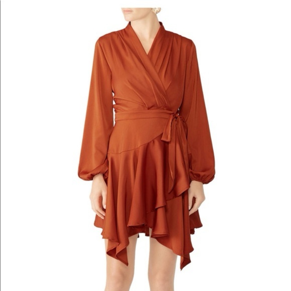 dRA Rust Wrap Dress
